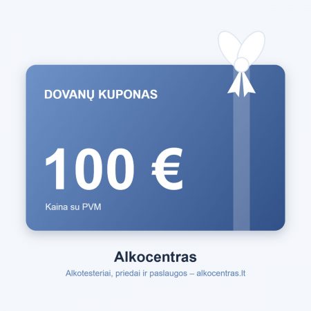 Alkocentras dovanų kuponas 100 €