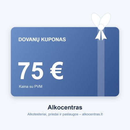 Alkocentras dovanų kuponas 75 €